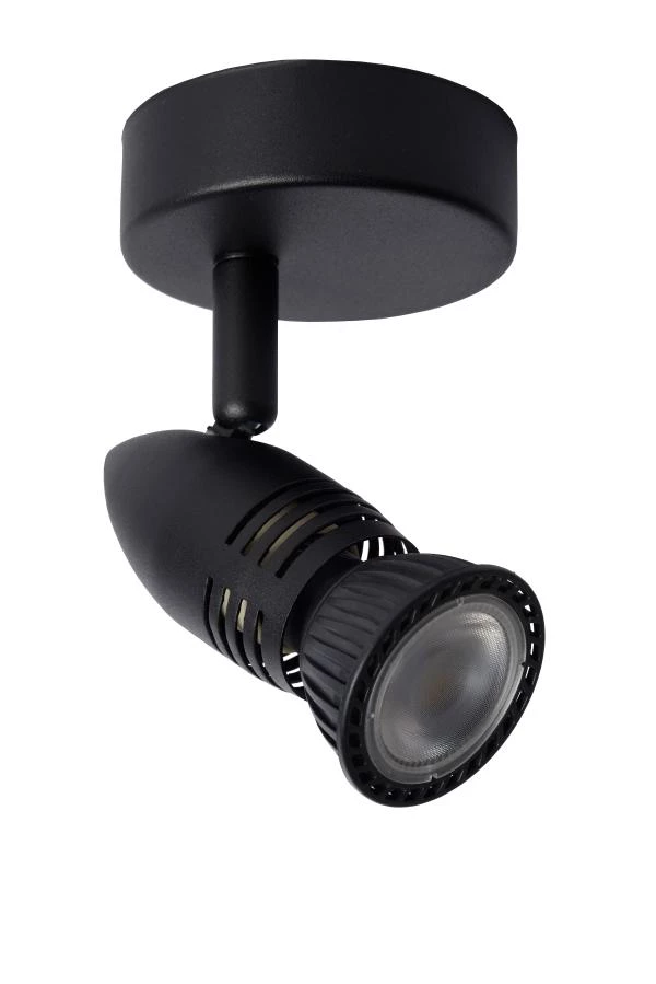 Lucide CARO - Ceiling spotlight - Ø 9 cm - 1xGU10 - Black - turned off